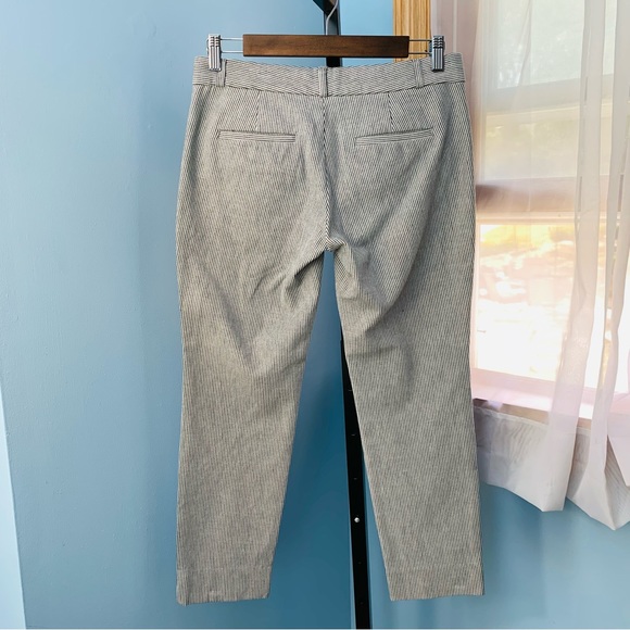 Banana Republic Sloan Grey Striped Pants Short Length - Picture 6 of 7